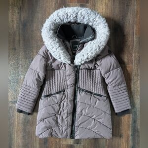 Noize Womens Gigi Mid Length Parka XL Vegan Faux Fur Trim Quilted Sustainable